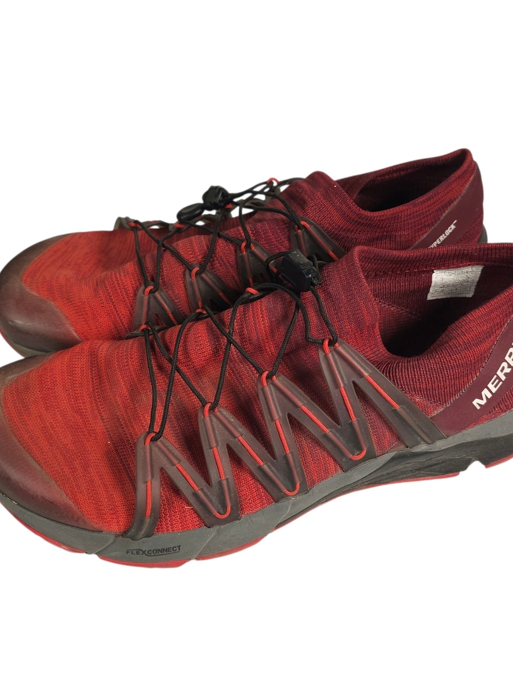 MERRELL Bare Access Flex Knit Shoes Men's Red Running Sneakers Estimated Size 10